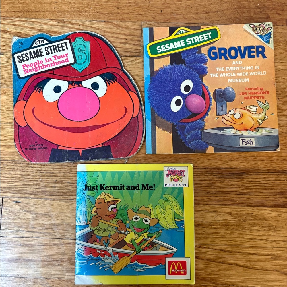 Sesame Street and Muppets Kids Book lot of 3